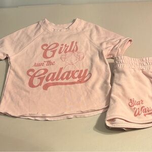 Star Wars girls run the galaxy Pink Girls Outfit size 4t